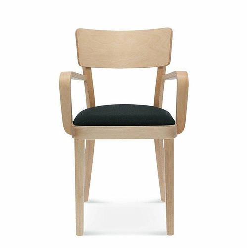 Krzesło tapicerowane Fameg Solid dębowe z podłokietnikami do jadalni i salonu personalizowane