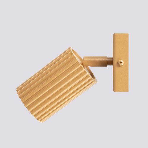 Kinkiet ścienny KARBON złoty nowoczesny z ruchomym kloszem do salonu i sypialni SOLLUX