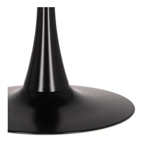 Stół okrągły 90 cm Simplet Skinny Black czarny nowoczesny do jadalni i kuchni na jednej nodze