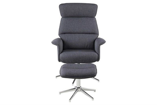 Fotel z podnóżkiem Alura ciemnoszary