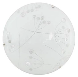 Plafon sufitowy LED okrągły Floral 30 nowoczesny szklany do salonu i sypialni transparentny