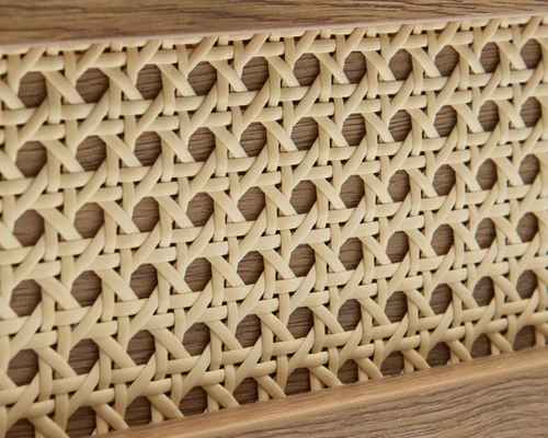 Komoda Pensacola z szufladami dąb rattanowa nowoczesna do salonu