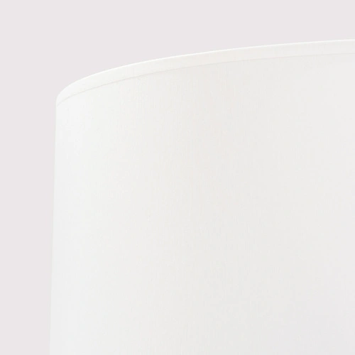 Lampa stojąca biała NATT nowoczesna drewniana podłogowa do salonu z abażurem