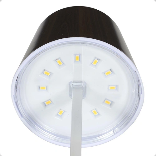 Lampka biurkowa LED Blanca dotykowa brązowa na baterie ściemniana