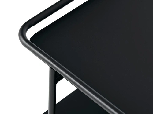 Stolik kawowy Yuba do salonu nowoczesny metalowy czarny 110x55 cm