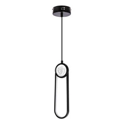 Lampa wisząca LACRIMA lampa wiszaca czarny 10cm 15W LED 3000K maskownica biała