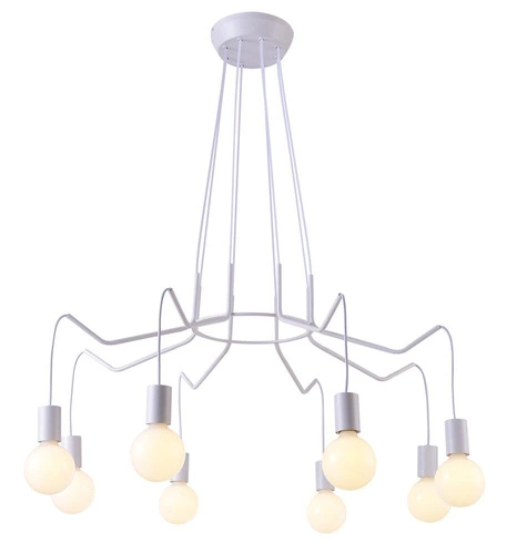 Lampa wisząca Basso 8x40W E27 biały  matowy