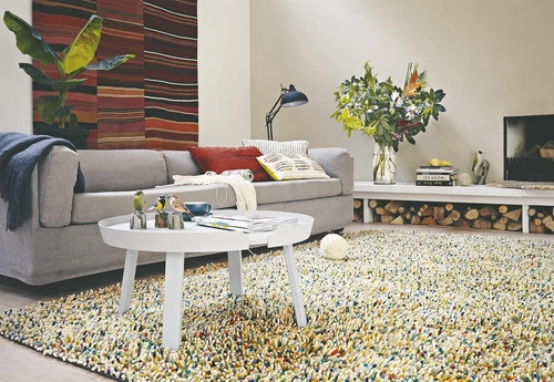 Dywan shaggy wełniany Shaggy Rocks Mix II 250x350cm nowoczesny do salonu Carpets&More