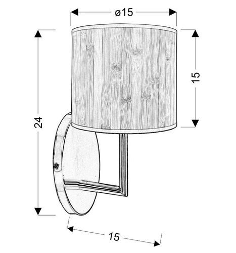Kinkiet Timber 1x40W E14 sosna