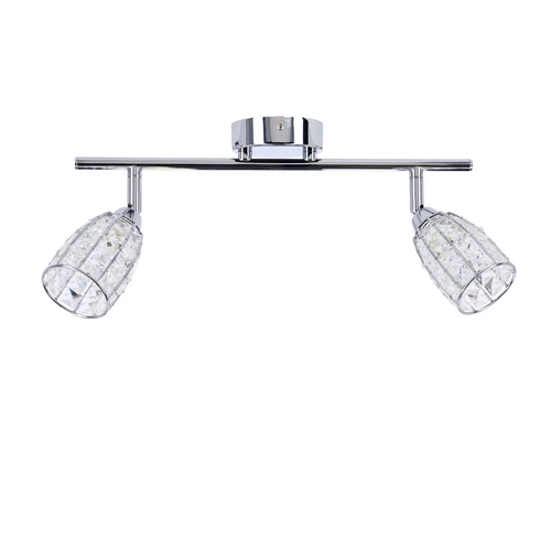 Lampa sufitowa Shiba listwa chromowy  2x15W G9 klosz bezbarwny