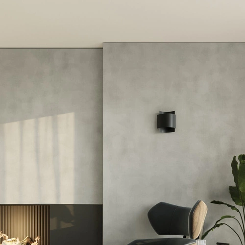 Kinkiet ścienny IMPACT czarny nowoczesny metalowy do salonu i sypialni Sollux Lighting