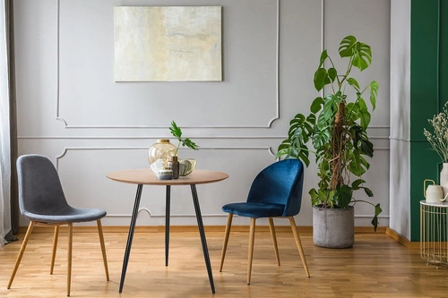 Stół Sottile 80cm naturalny/czarny okrągły