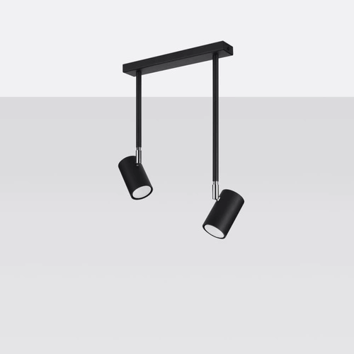 Plafon sufitowy czarny NORANO 2 Sollux nowoczesny do salonu i sypialni metalowy