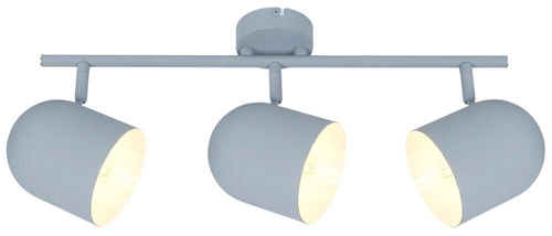 Lampa sufitowa Azuro 3-punktowa szara matowa z ruchomymi kloszami do salonu