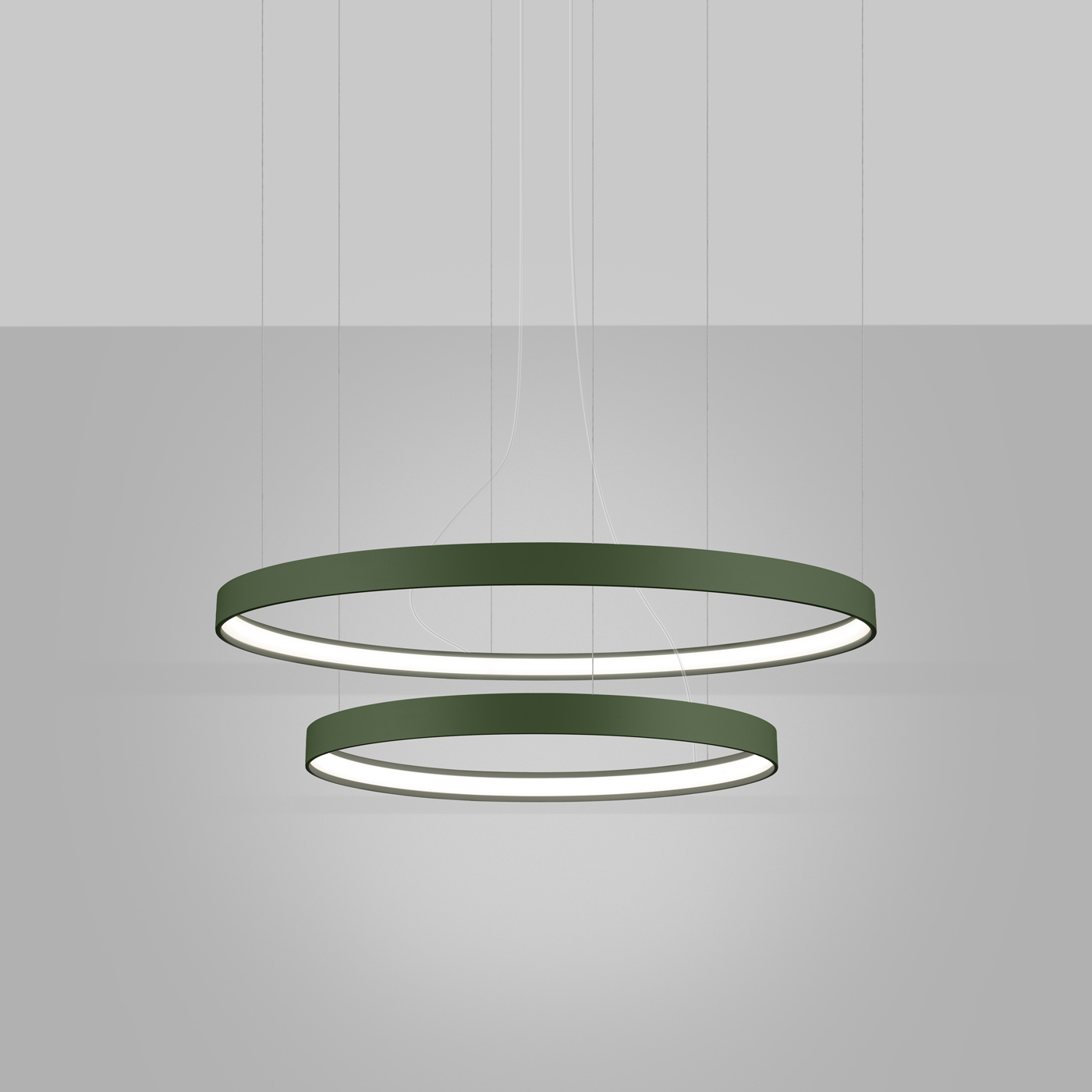 Żyrandol RIO 2 55/78 zielona oliwka LED 4000K