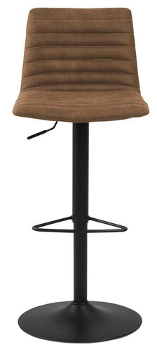 Hoker Kimmy brązowy z oparciem obrotowy tapicerowany nowoczesny do kuchni i wyspy Actona