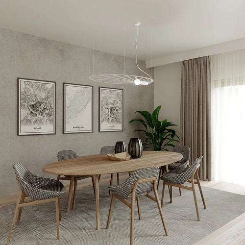 Nowoczesna lampa wisząca LEHDET biała metalowa do salonu i jadalni regulowana 150 cm