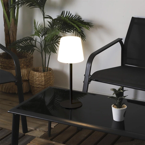 Nowoczesna lampa stołowa LED Intesi czarna z USB i regulacją do salonu i sypialni