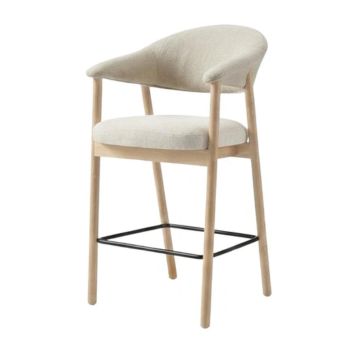 Hoker Elk tapicerowany skandynawski do kuchni piaskowy dąb bielony