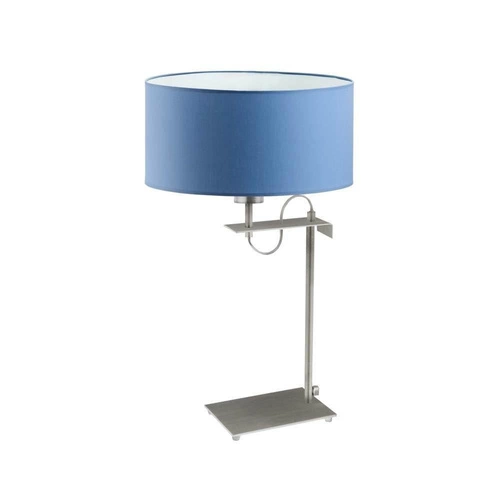 Lampka nocna do sypialni nowoczesna Alaska niebieska z abażurem LYSNE 55 cm