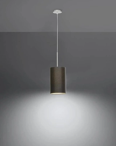 Lampa sufitowa Otto czarna nowoczesna z abażurem do salonu i jadalni 15 cm