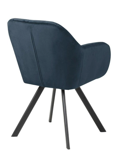 Krzesło Lola VIC Navy Blue tapicerowane