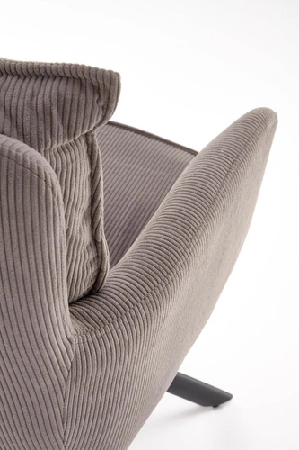 Fotel obrotowy Aldora Intesi szary sztruks nowoczesny do biura i salonu kompaktowy