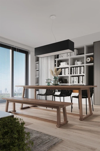 Żyrandol SANTA BIS 80 czarny nowoczesny 3-punktowy do salonu nad stół lub wyspę