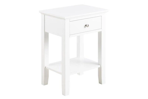 Szafka nocna biała z szufladą 45 cm nowoczesna Linnea Actona elegancka do sypialni