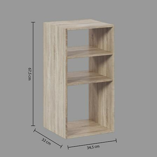 Regał na książki Mix 'n Modul 3 półki drewniany nowoczesny do salonu 5five simply smart