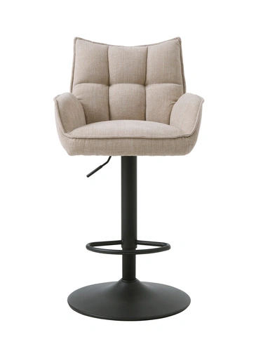 Hoker Merys beżowy nowoczesny obrotowy z oparciem i podłokietnikami do kuchni