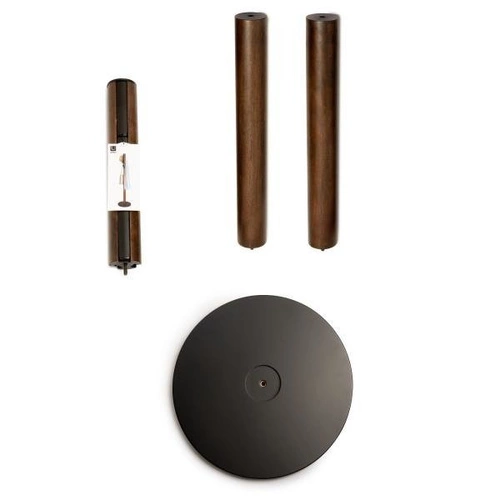 Wieszak stojący do przedpokoju Umbra Flapper czarny orzech nowoczesny drewniany 169 cm