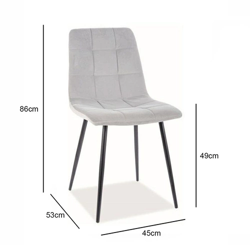 Krzesło Mello Matt Velvet  85 szary