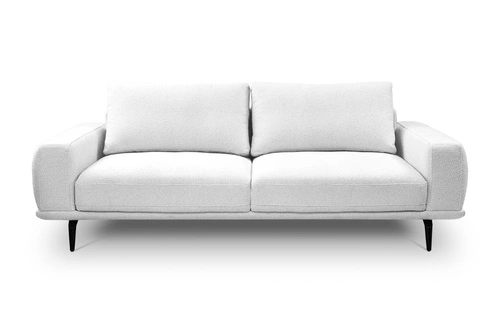 Sofa rozkładana Salmi z funkcją spania biała skandynawska 3 osobowa do salonu