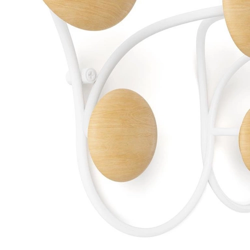 Wieszak ścienny Dotsy Umbra biały nowoczesny 7 haczyków do przedpokoju