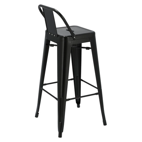 Hoker Paris Back Short 75 cm metalowy z oparciem nowoczesny do kuchni personalizowany D2.DESIGN