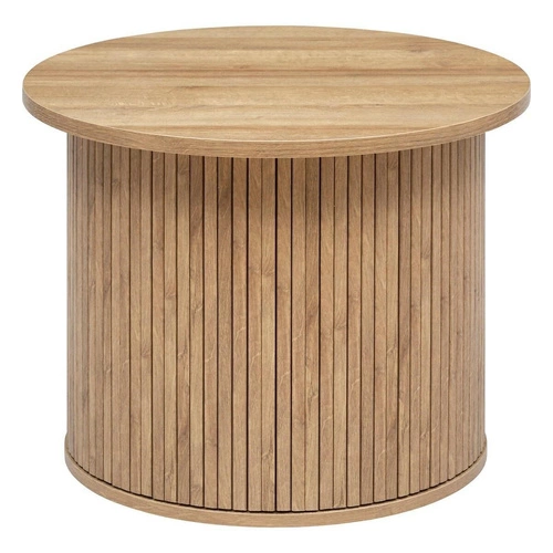 Okrągły stolik kawowy Colva 60 cm nowoczesny skandynawski drewniany do salonu Atmosphera