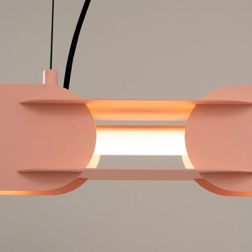 Lampa wisząca LED CHAIN 91 brzoskwiniowa nad stół do salonu