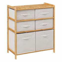 Komoda bambusowa Tidy z 6 pojemnikami