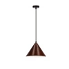 Lampa wisząca Dunca 25 czarny 1x40 E27  klosz ciemny orzechowy