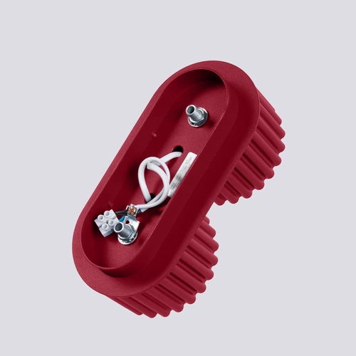 Plafon sufitowy nowoczesny AURA 2 burgund okrągły do salonu i kuchni aluminium