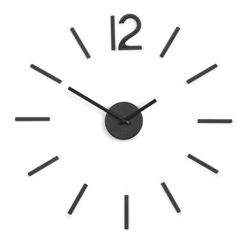 Umbra Blink nowoczesny czarny zegar ścienny metalowy Ø 51 cm do salonu lub biura