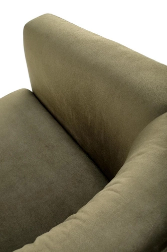 Fotel wypoczynkowy Dasman welurowy zielony do salonu nowoczesny z poduszką Intesi