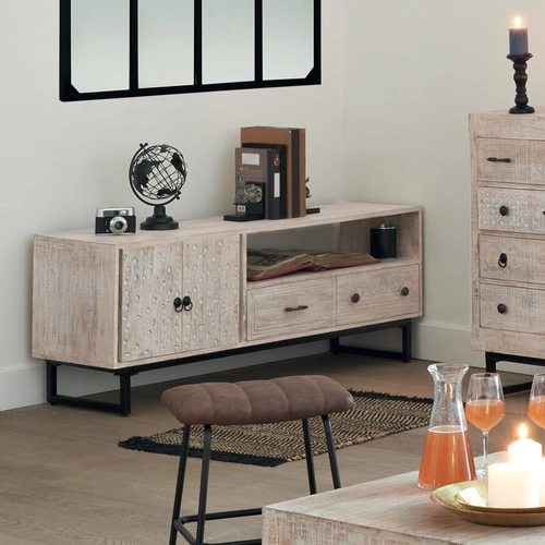 Zestaw mebli do salonu Ajay beżowy