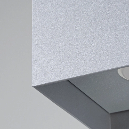 Plafon kwadratowy HATI szary minimalistyczny aluminiowy do salonu i sypialni SOLLUX