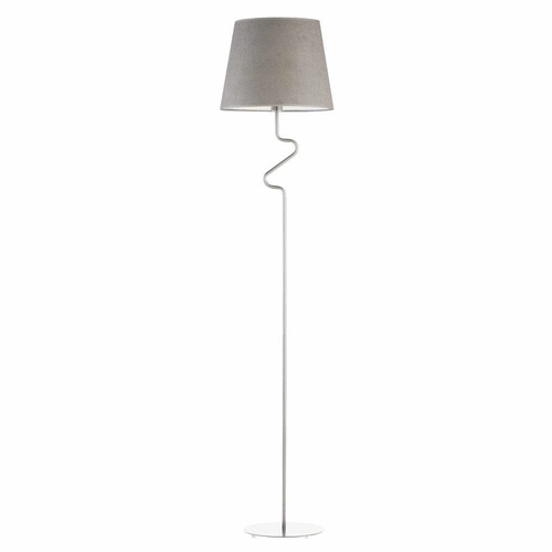Lampa podłogowa FOGO chrom szara