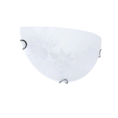 Plafon sufitowy Beris biały szklany nowoczesny E27 do salonu i sypialni 30 cm