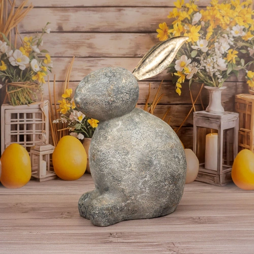 Intesi duża figurka wielkanocna królik szary 49cm dekoracja do salonu lub na komodę