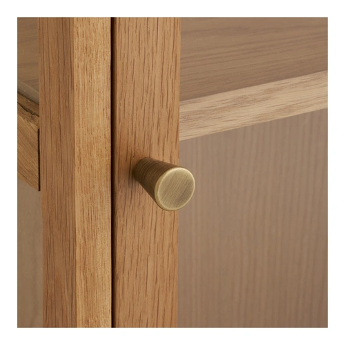 Zamora wisząca witryna szklana na alkohol do salonu dąb skandynawska