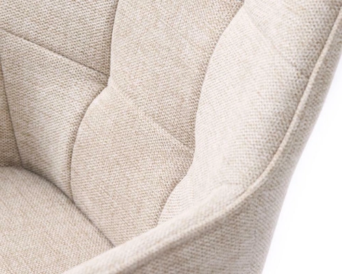 Krzesło Nolan pikowane piaskowe/ czarne